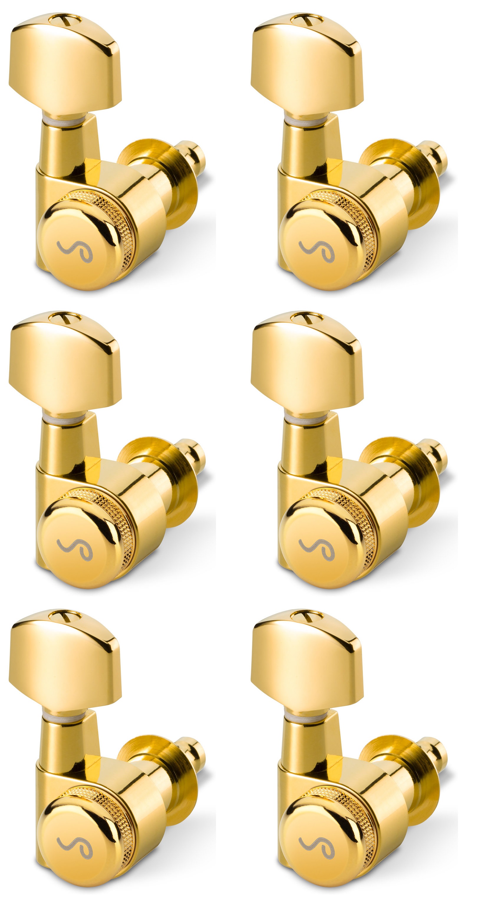 Levně Schaller M6 Pin 6 left Gold Locking Staggered 19,5 + 21,0