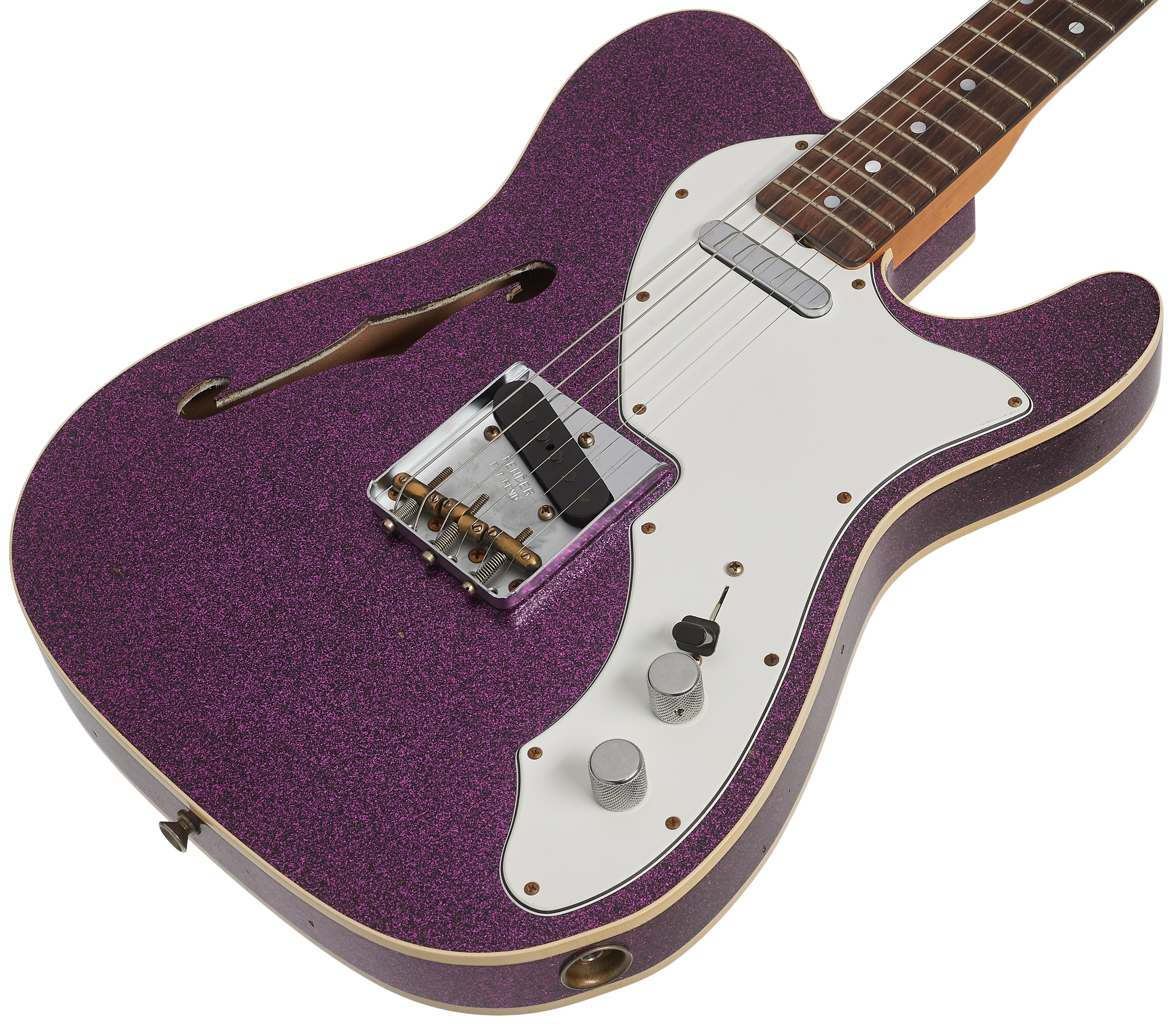 Fender Custom Shop 60 Telecaster Custom Thinline JRN Relic Aged Magent (obrázek 3)