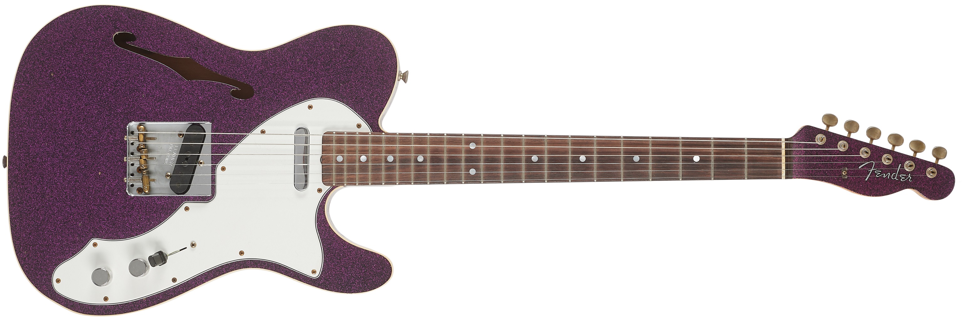 Levně Fender Custom Shop 60 Telecaster Custom Thinline JRN Relic Aged Magent