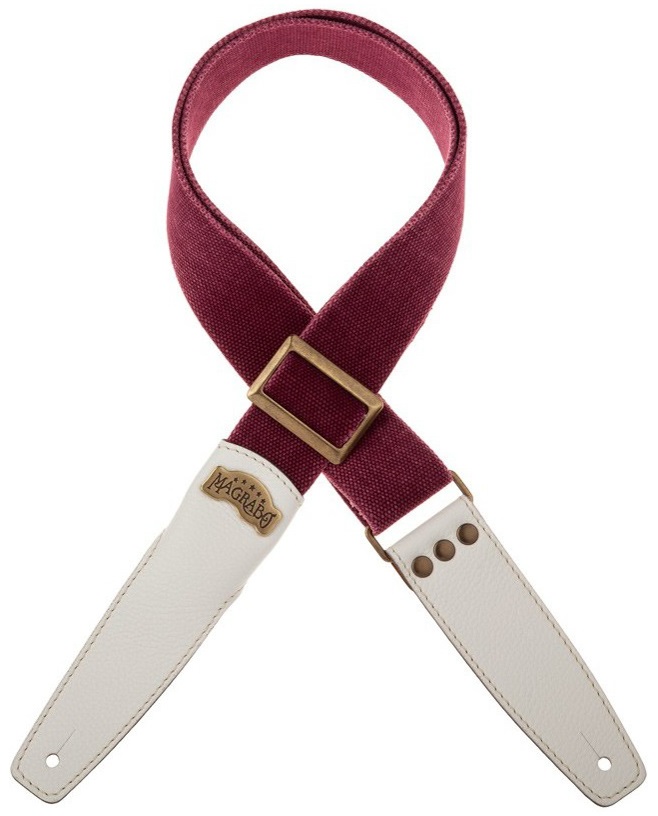 Levně Magrabò Stripe SS Cotton Washed Bordeaux 5 cm, White