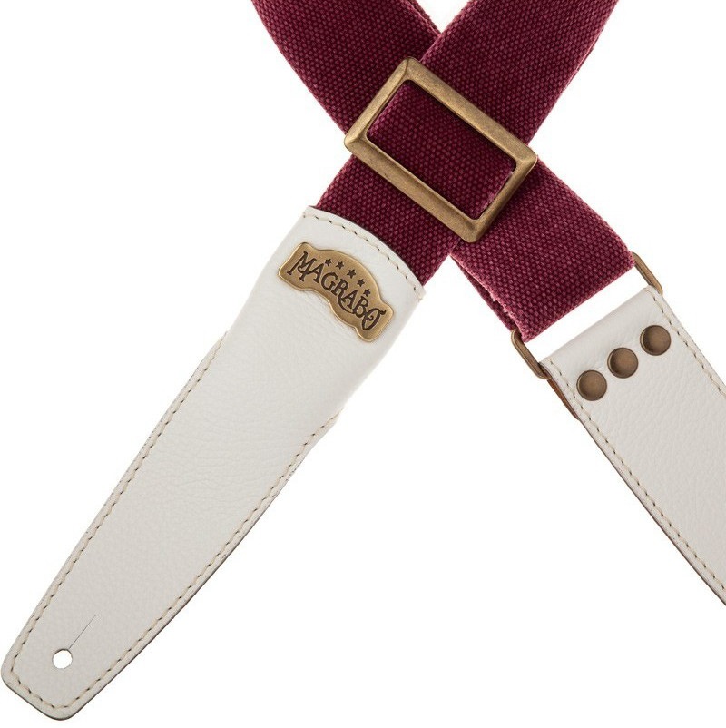 Magrabò Stripe SS Cotton Washed Bordeaux / White 5 cm (obrázek 3)