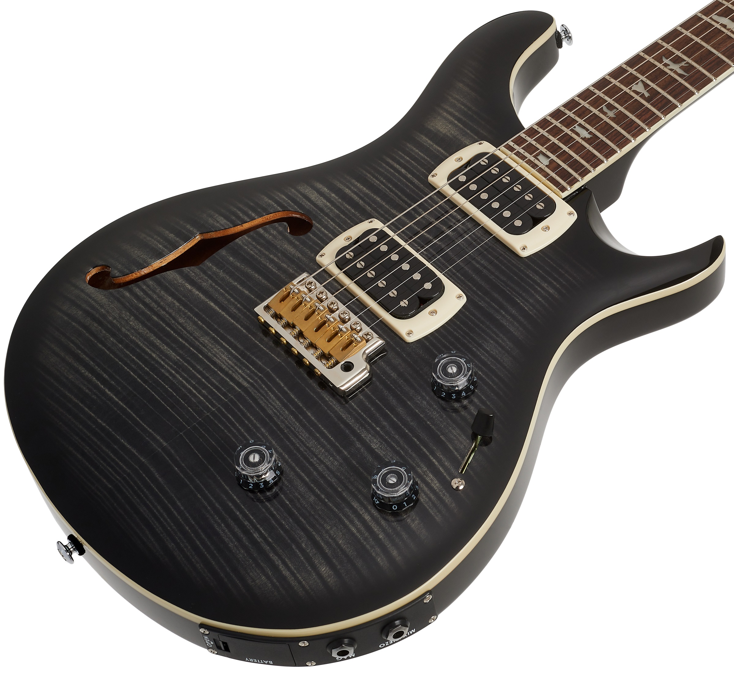 PRS SE Custom 24 Semi-Hollow Piezo Charcoal Burst 2026 (obrázek 3)