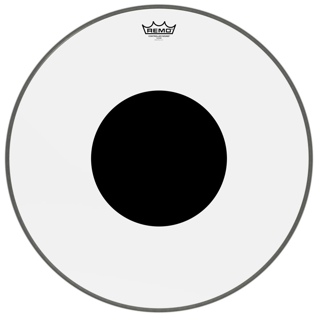 Levně Remo 22" Controlled Sound Clear Black Dot