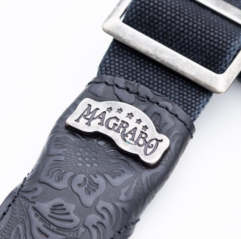 Magrabò Stripe SS Cotton Washed Black / Flores Black 5 cm (obrázek 4)