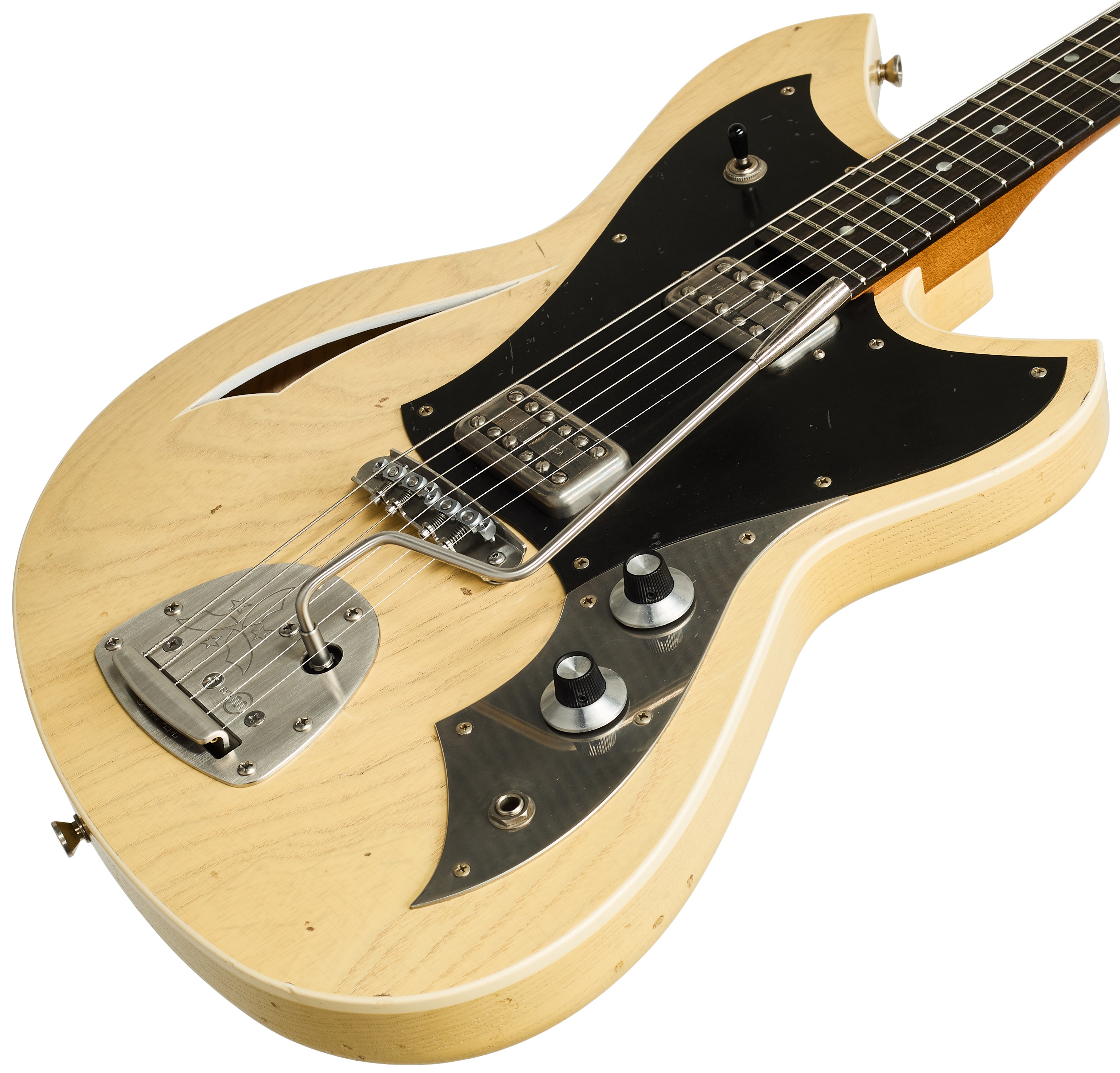 Novo Miris J Custom Blonde Bakelite Guard Ebony Fingerboard Lollartron (obrázek 3)