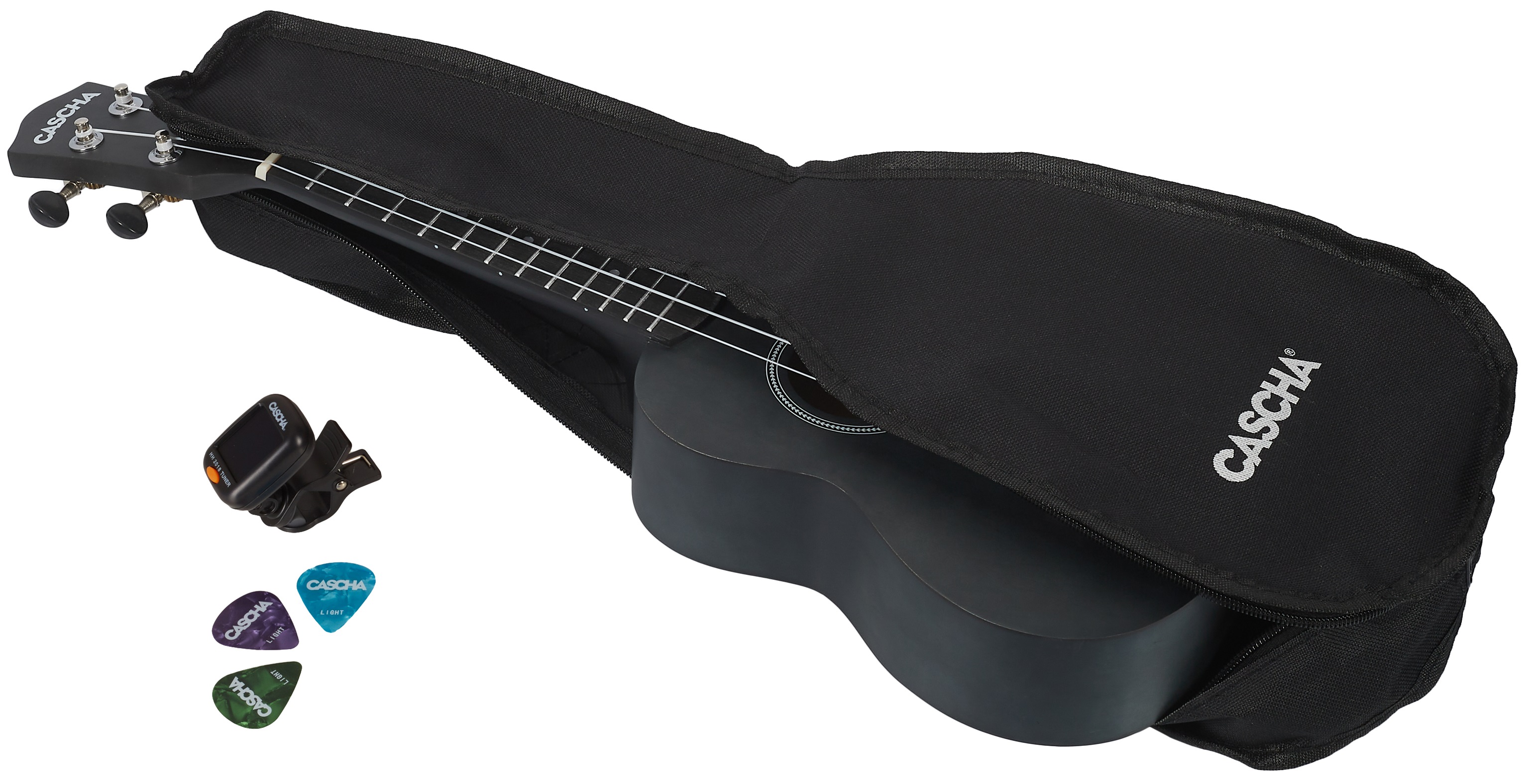 Cascha HH 3969 Soprano Ukulele Bundle Black (obrázek 6)