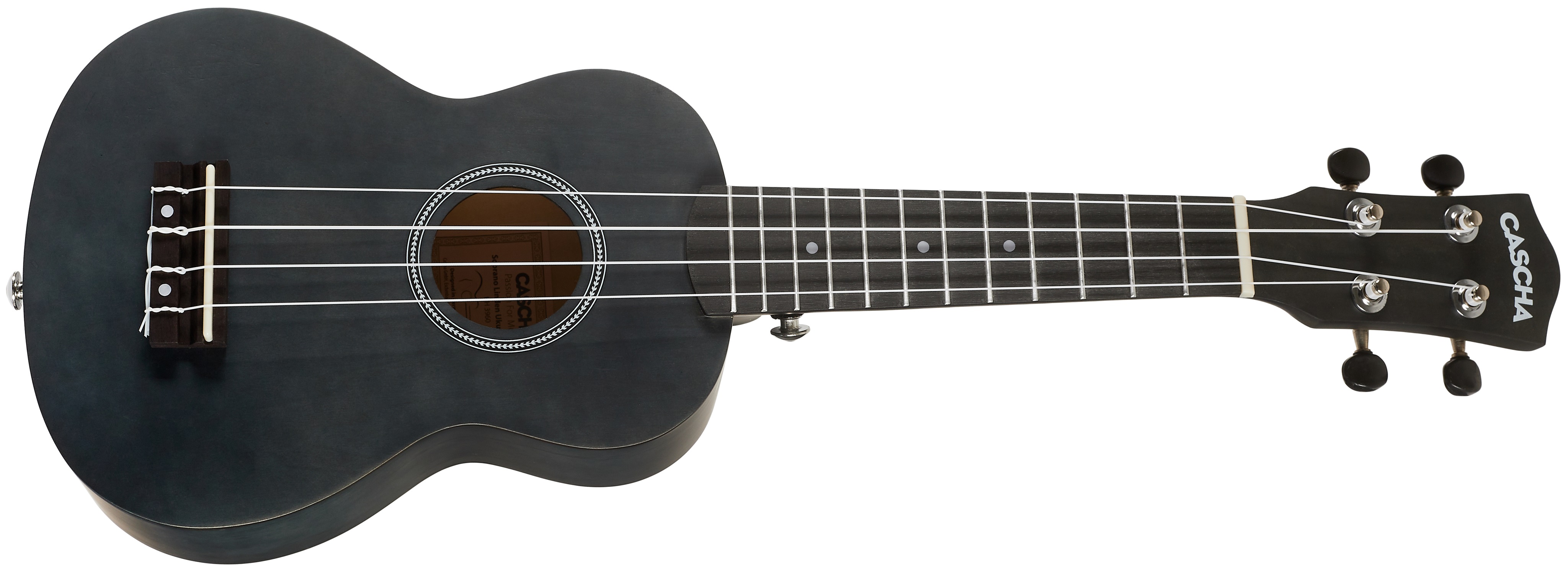 Cascha HH 3969 Soprano Ukulele Bundle Black