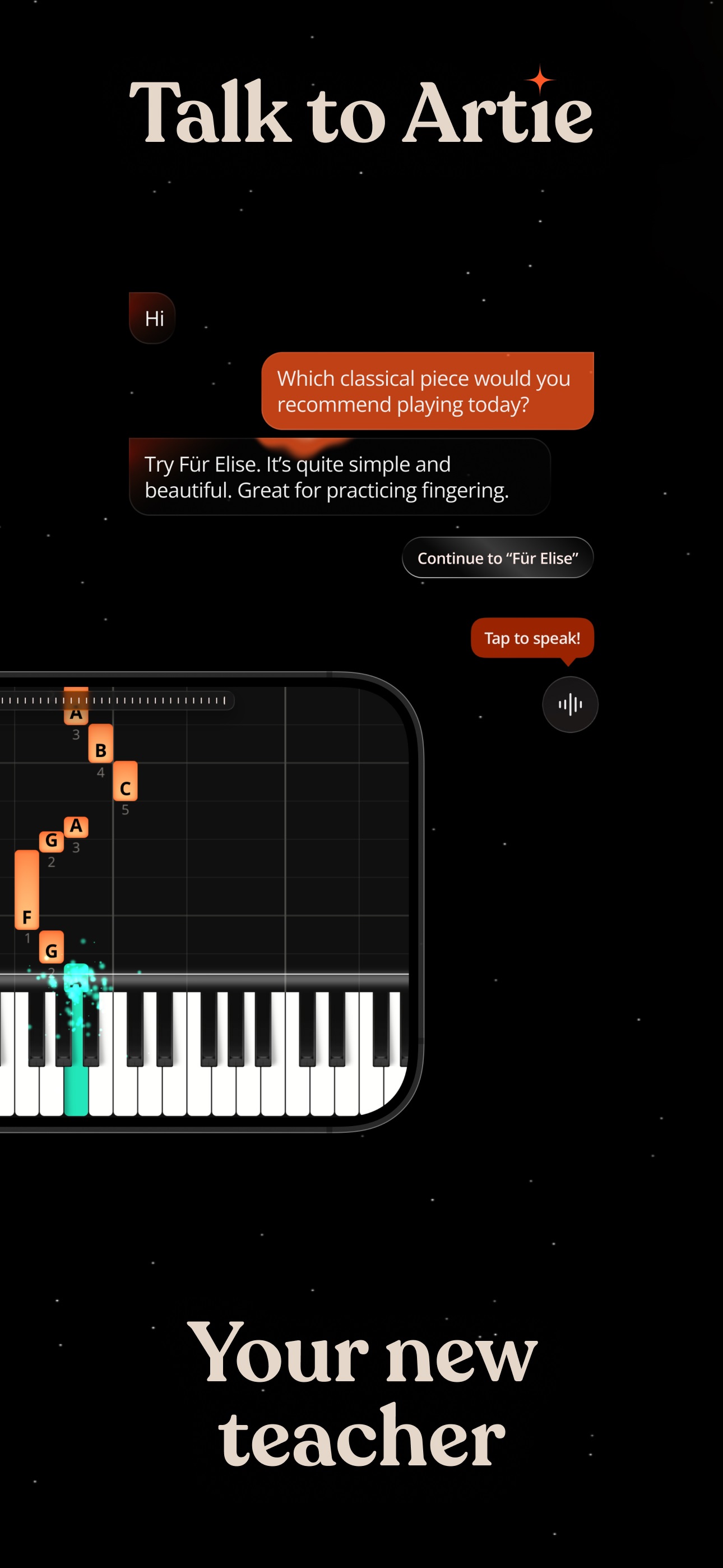 ArtMaster Artie - the AI Piano Teacher (iOS) (obrázek 3)