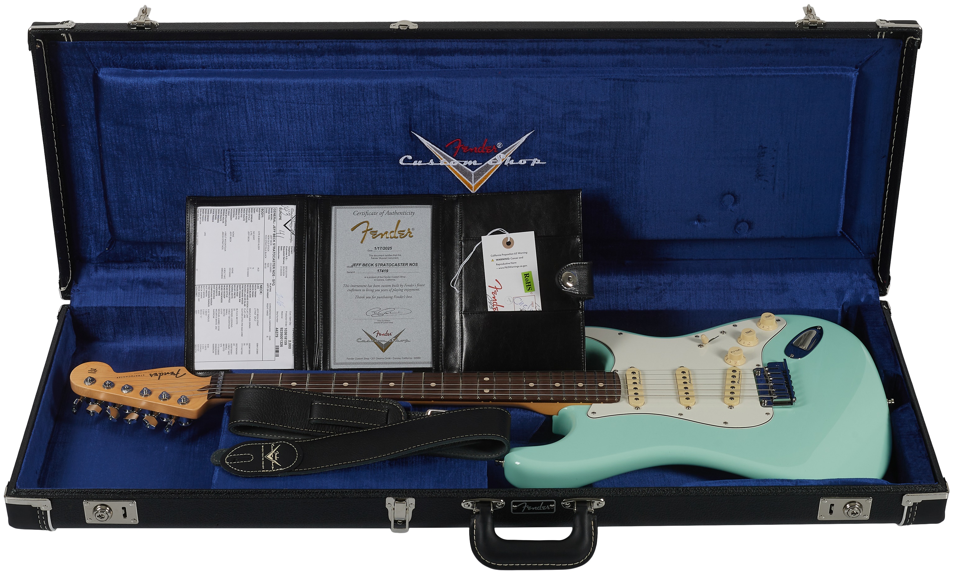 Fender Custom Shop Jeff Beck Signature Stratocaster NOS Surf Green (obrázek 6)