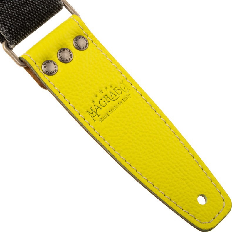 Magrabò Stripe SS Cotton Washed Black / Lime 5 cm (obrázek 3)