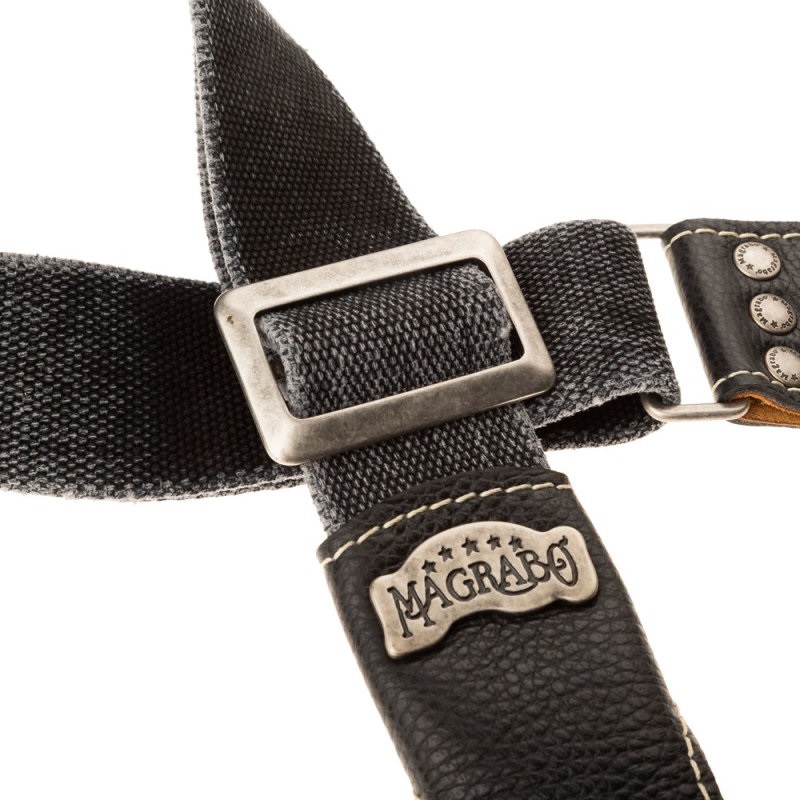 Magrabò Stripe SS Cotton Washed Black / Black 5 cm (obrázek 4)
