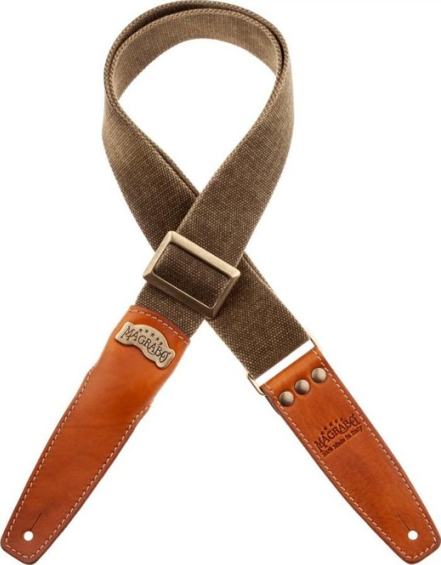 Levně Magrabò Stripe SS Cotton Washed Green / Washed Brown 5 cm