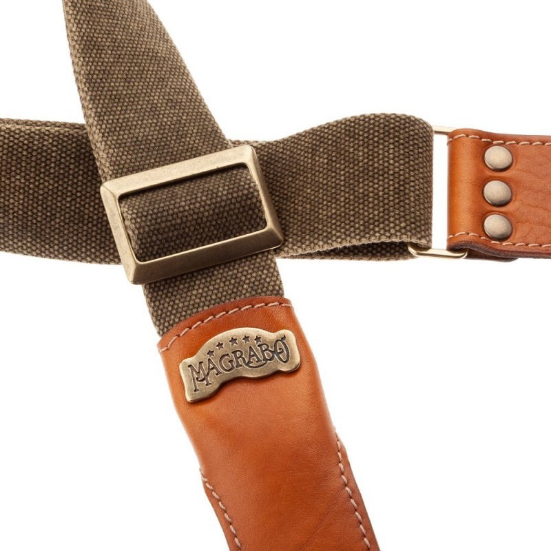 Magrabò Stripe SS Cotton Washed Green / Washed Brown 5 cm (obrázek 3)