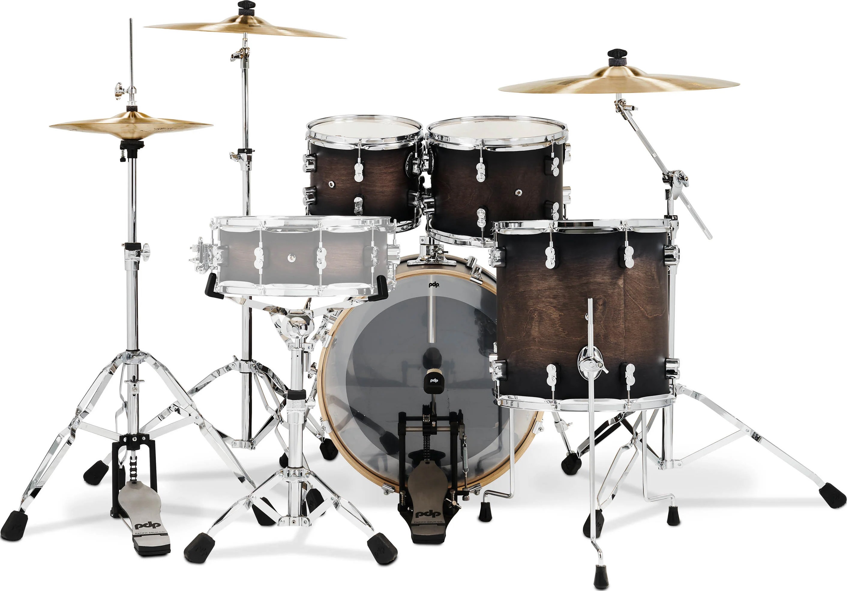PDP Concept Maple 4 Piece Studio Set Satin Charcoal Burst Laquer (obrázek 3)