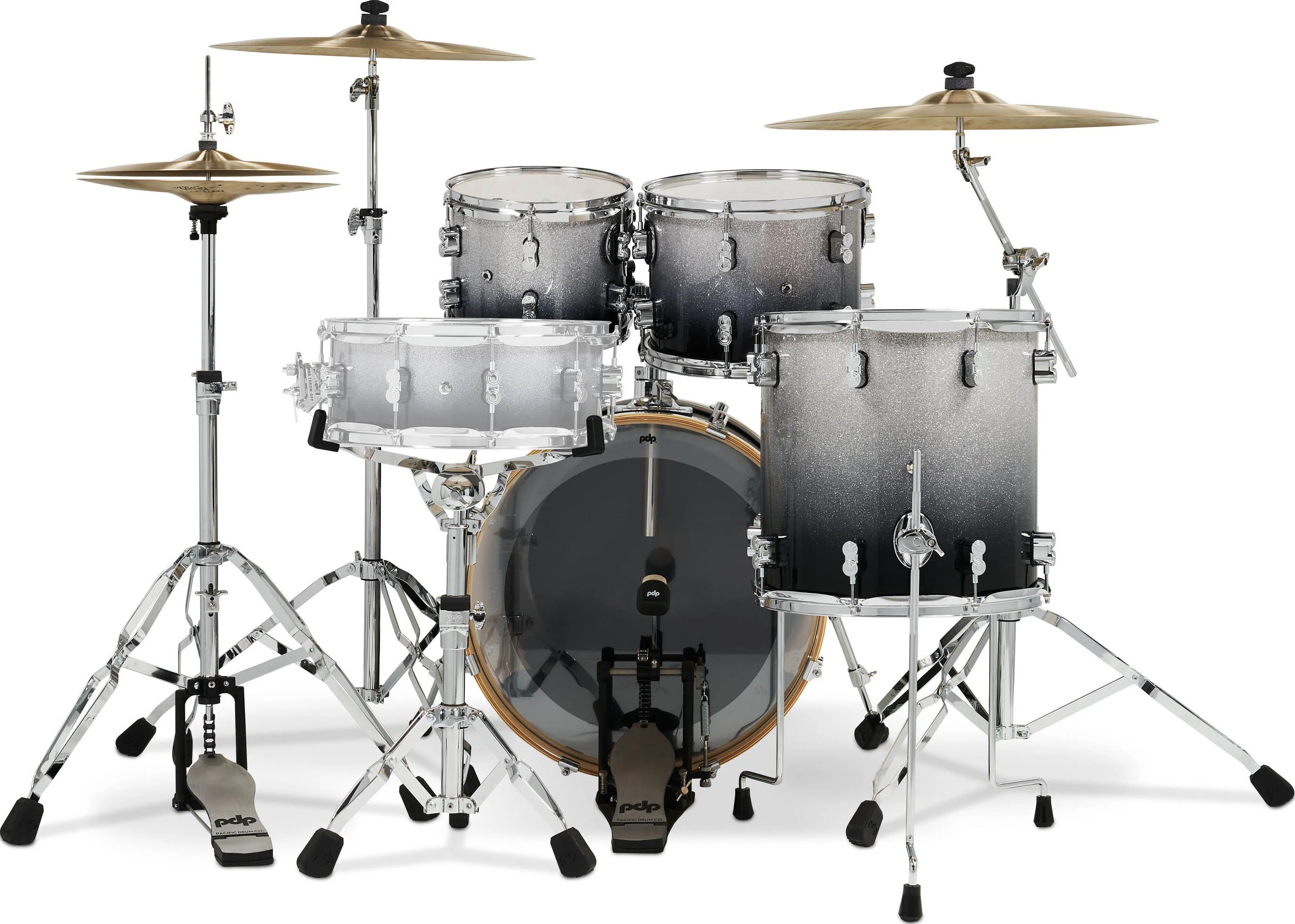 PDP Concept Maple 4 Piece Studio Set Silver to Black Fade Laquer (obrázek 3)