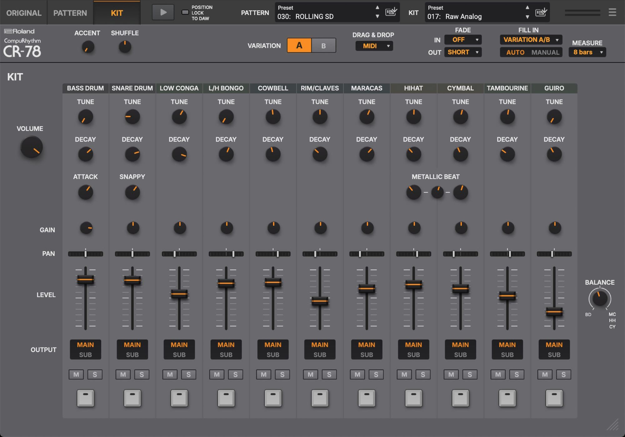 Roland CR-78 (obrázek 8)