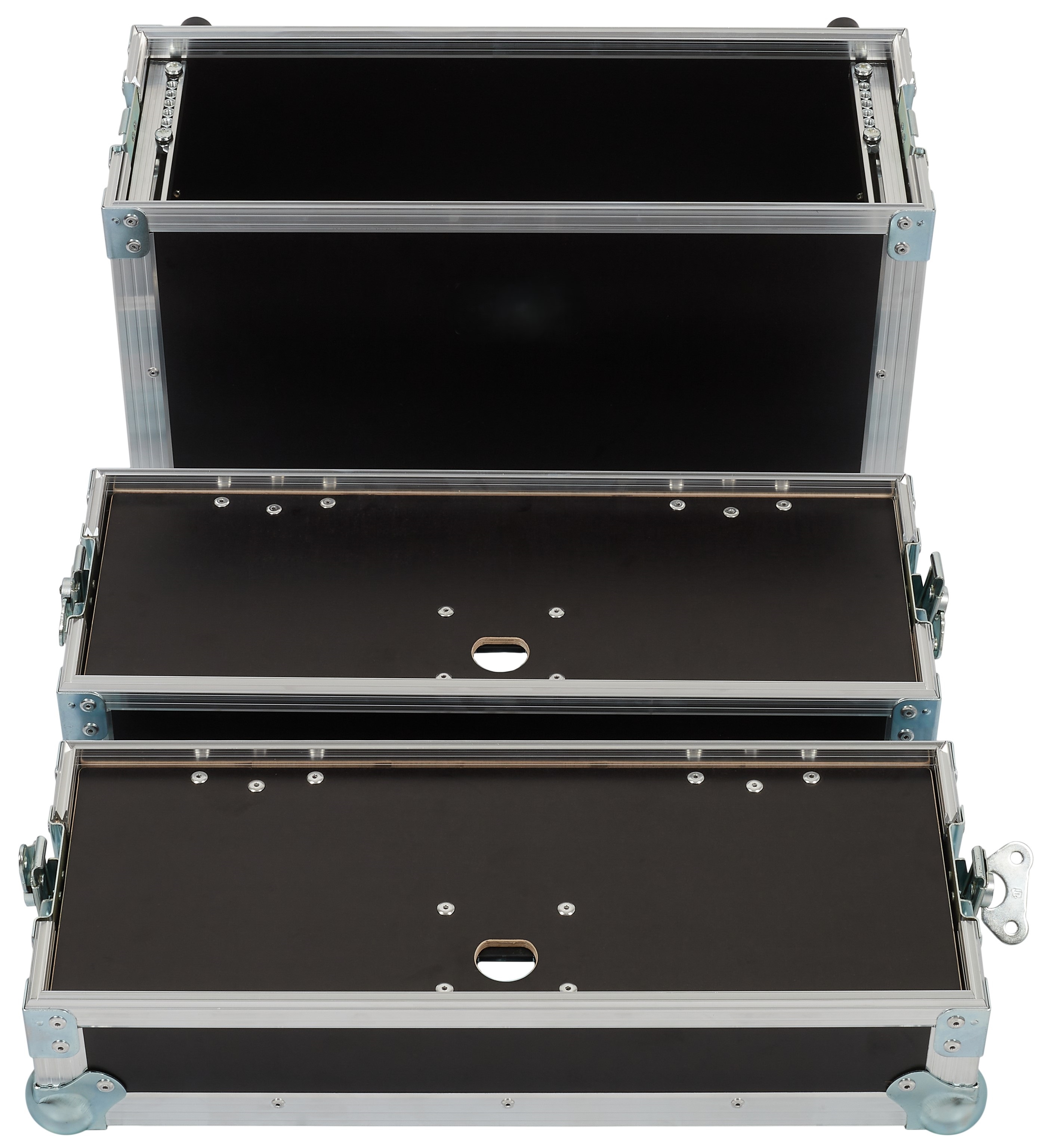Razzor Cases 4U rack 300 s úložnými přihrádkami ve víkách (obrázek 6)