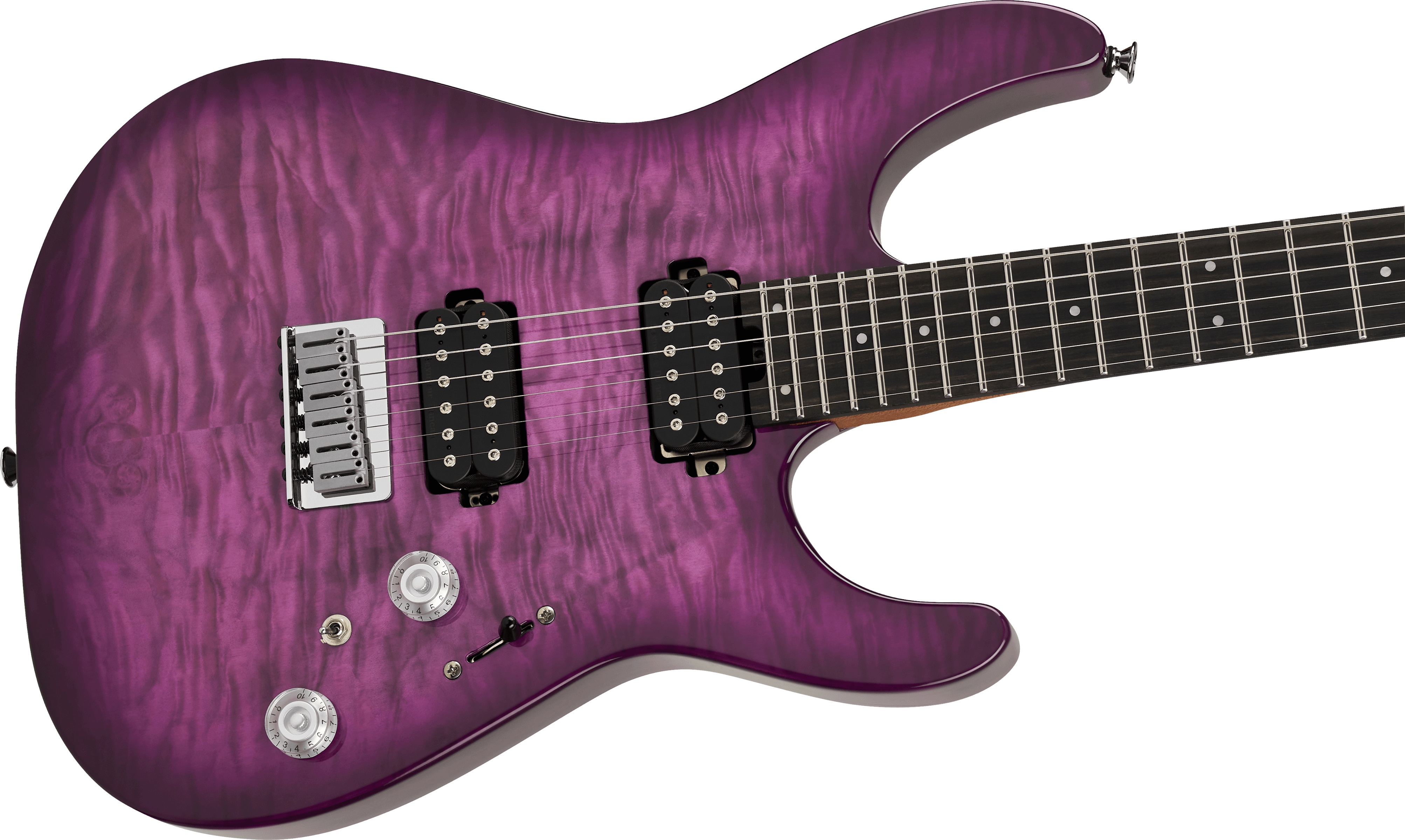 Charvel Pro-Mod Plus DK24 HH HT EB QM EBY Violet Radiance (obrázek 3)
