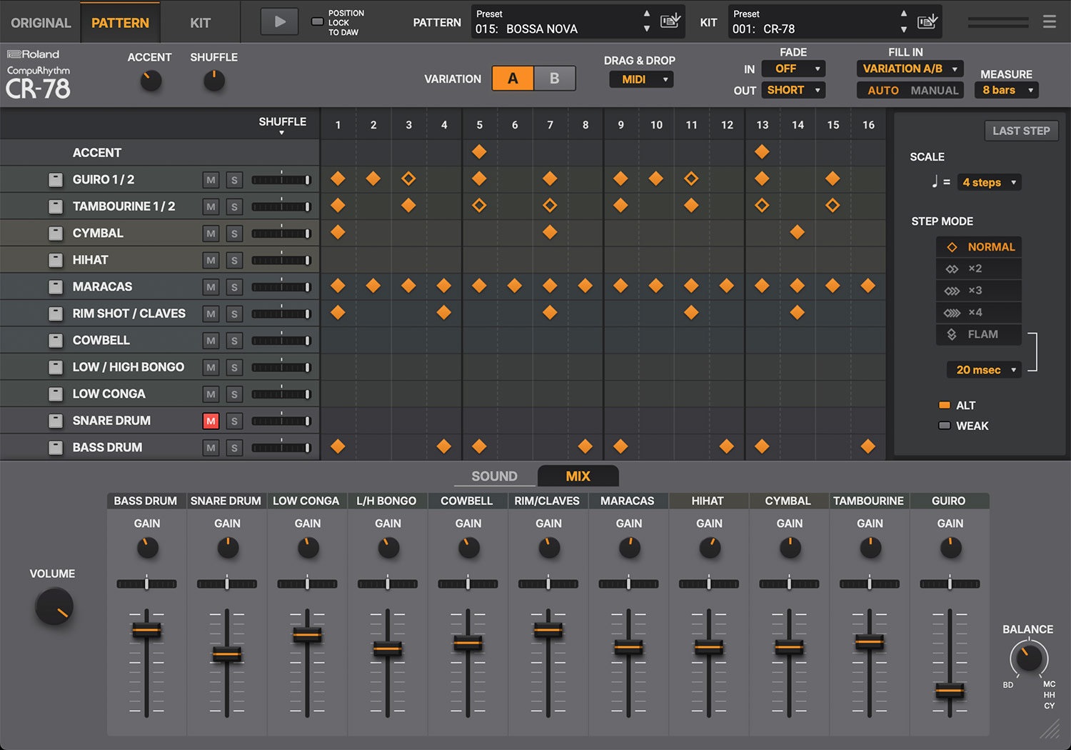 Roland CR-78 (obrázek 10)