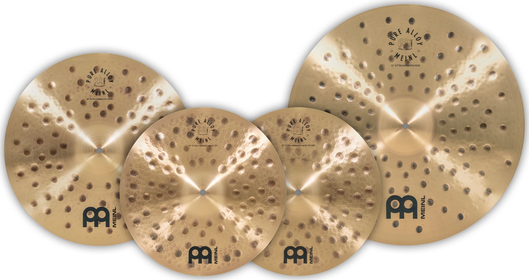 Meinl Pure Alloy Extra Hammered Cymbal Set