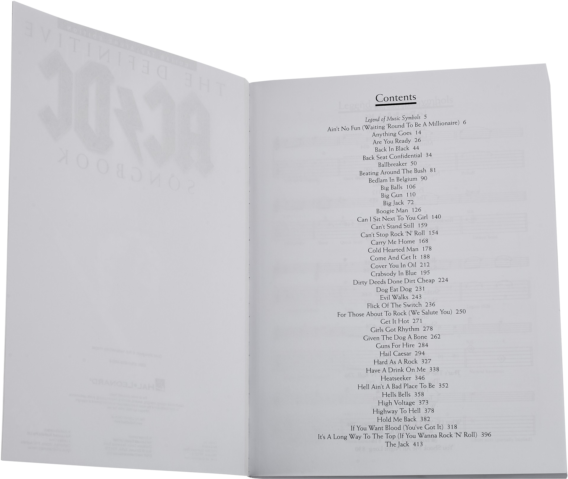 MS The Definitive AC/DC Songbook-Updated Edition (obrázek 3)