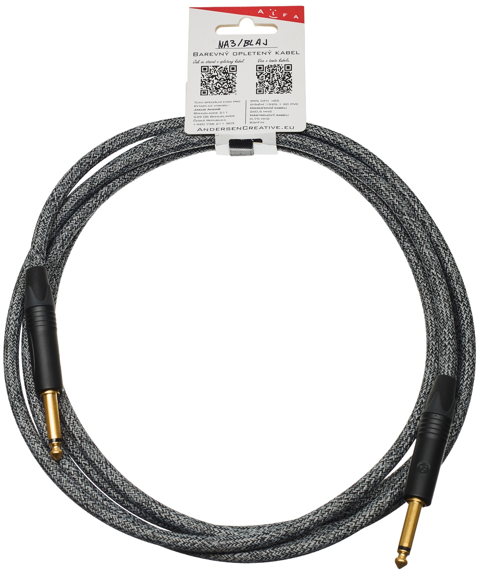 Levně Andersen Creative Black Jeans Jack-Jack 3 m