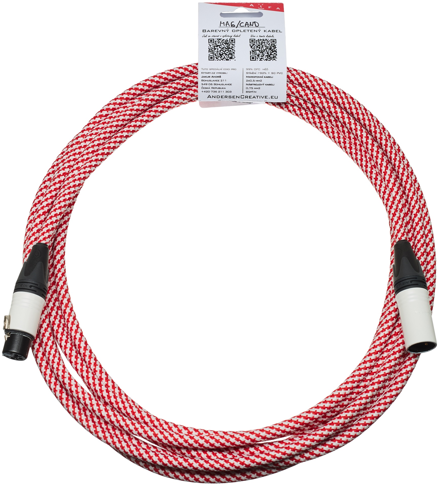 Levně Andersen Creative Candy Cane XLR 6 m