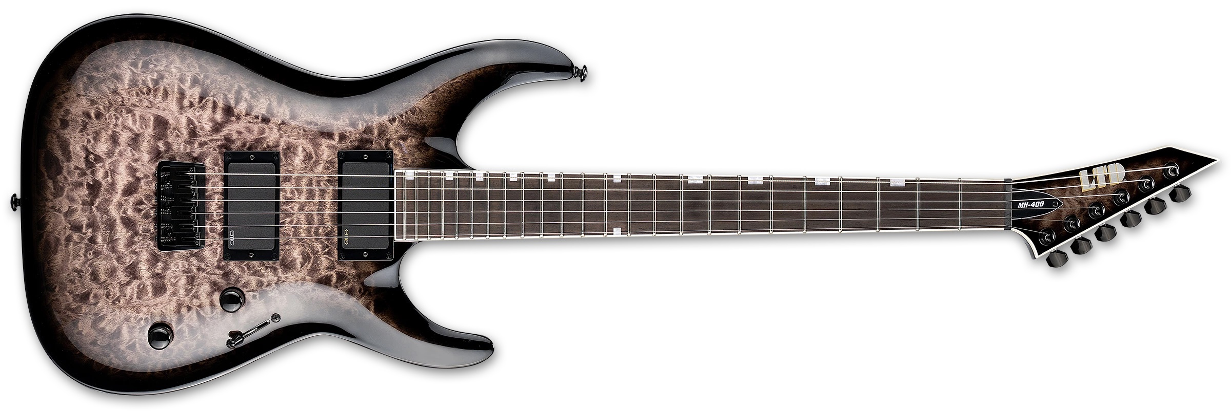 ESP LTD MH-400HT QM See Thru Black Sunburst