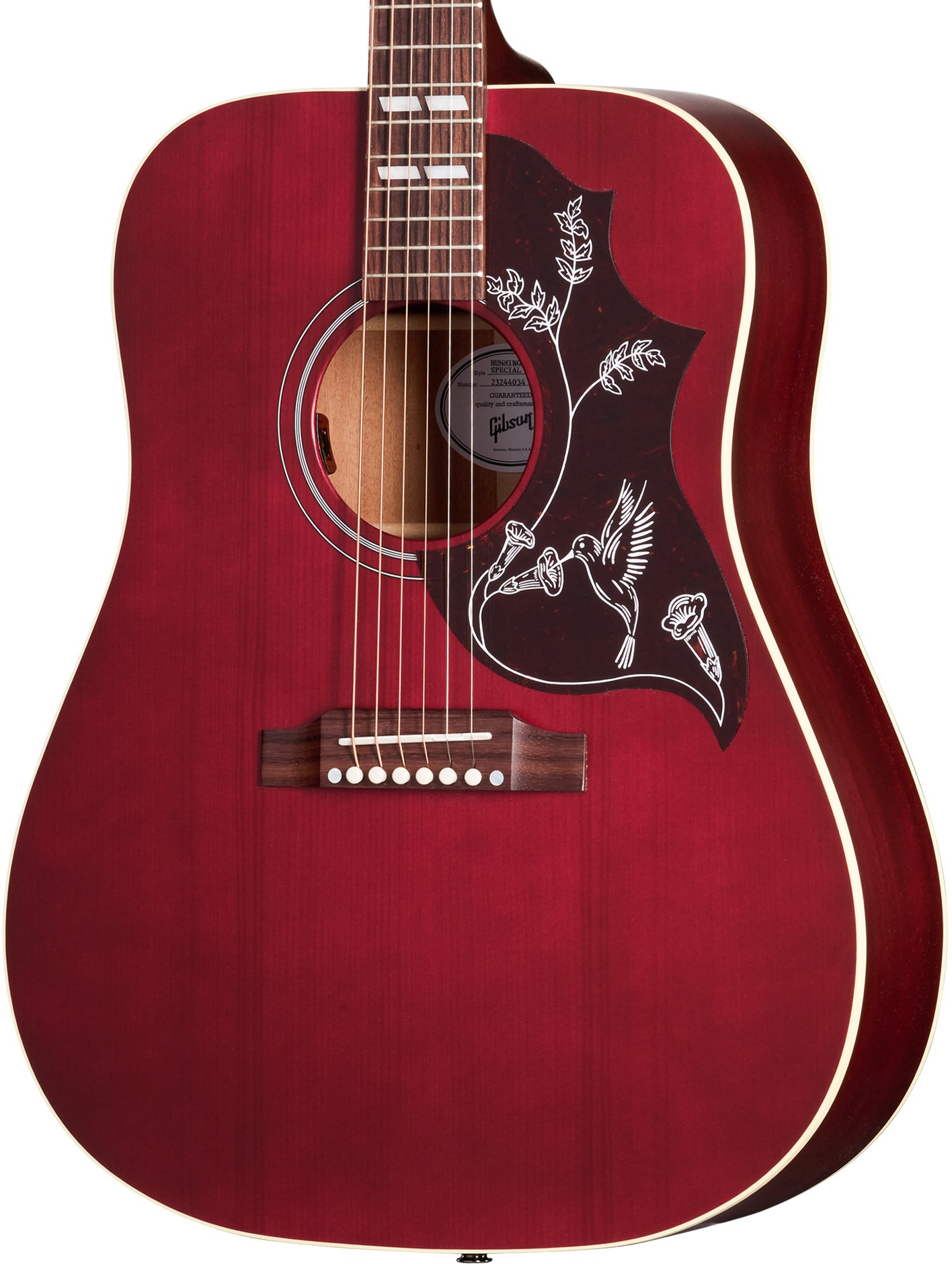 Gibson Hummingbird Special Satin Wine Red (obrázek 3)