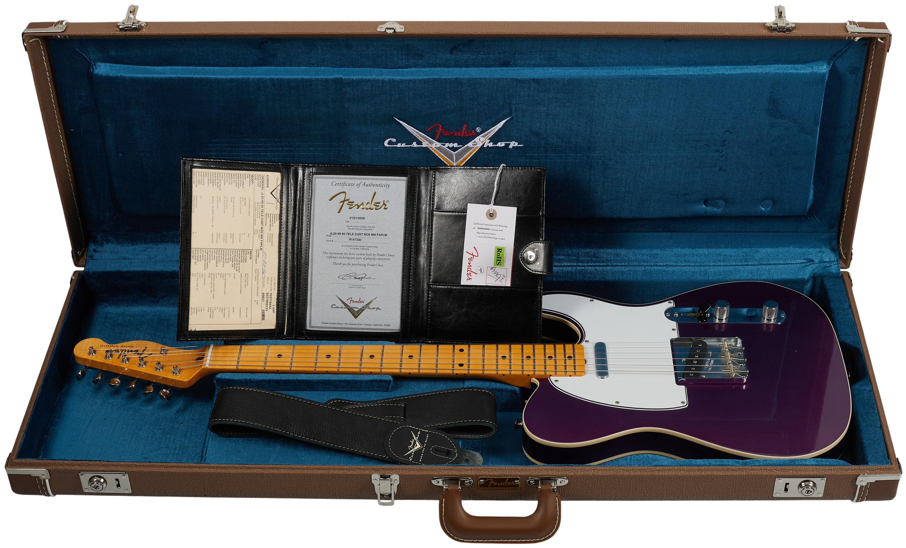 Fender Custom Shop 60 Telecaster Custom NOS Faded Purple Metallic (obrázek 6)