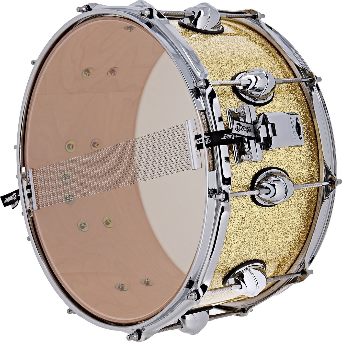 Premier 14" x 7" Genista Classic Snare Drum Vintage Gold Sparkle (obrázek 4)