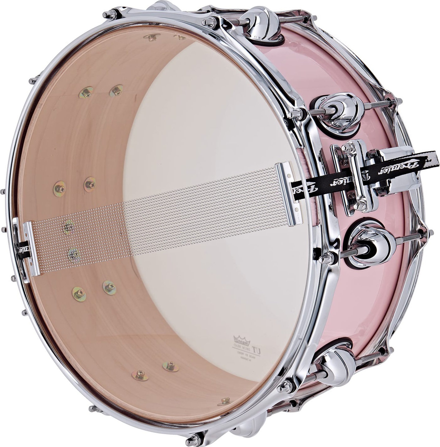 Premier 14" x 5,5" Genista Maple Snare Drum Pink (obrázek 4)