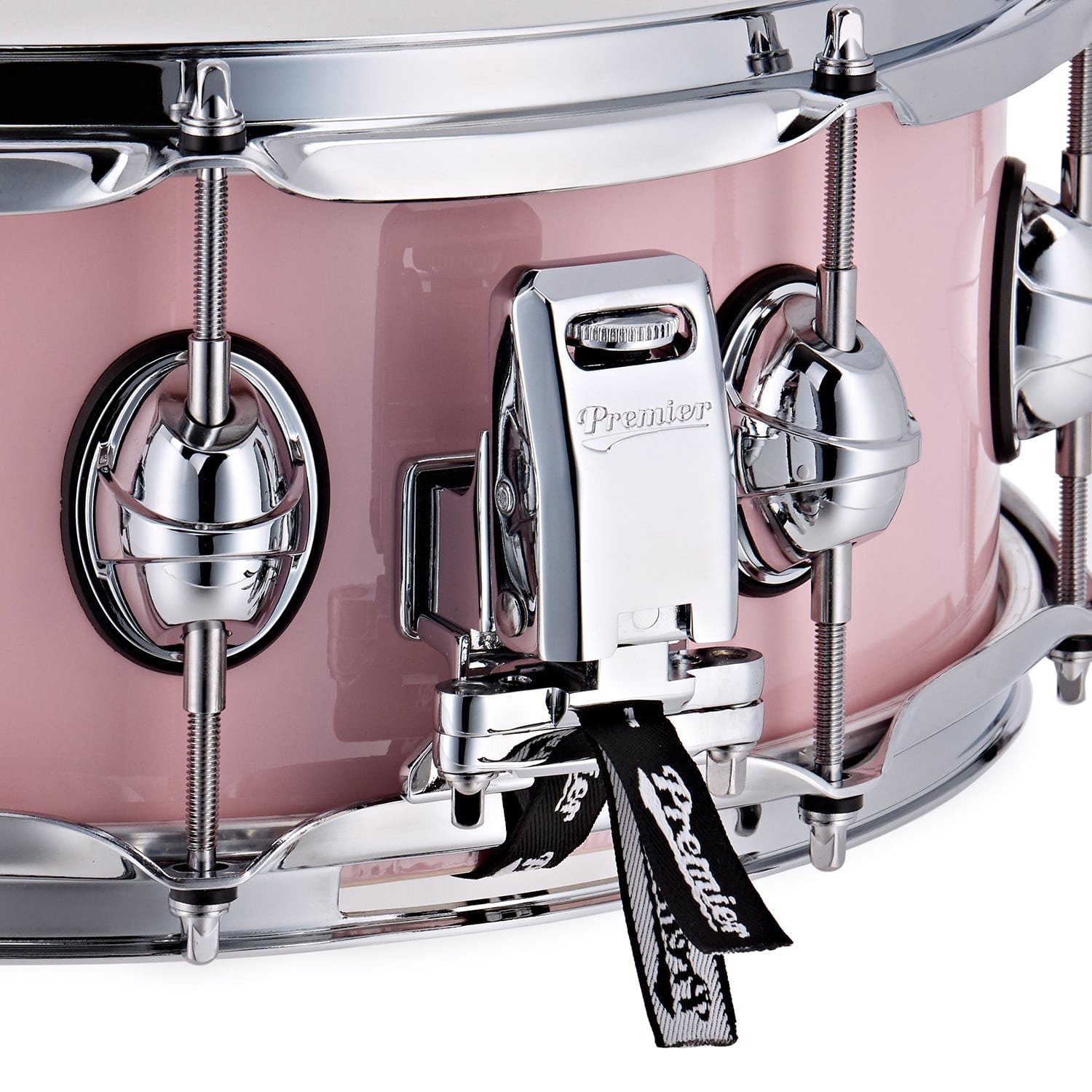 Premier 14" x 5,5" Genista Maple Snare Drum Pink (obrázek 5)