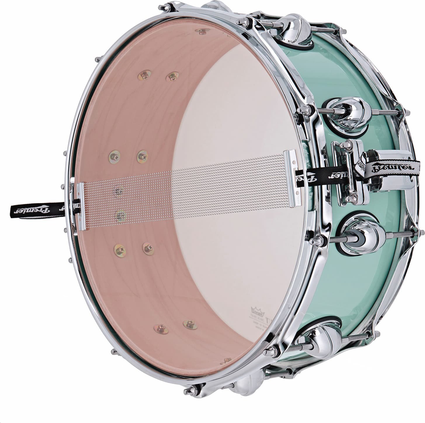 Premier 14" x 5,5" Genista Maple Snare Drum Pistachio (obrázek 4)