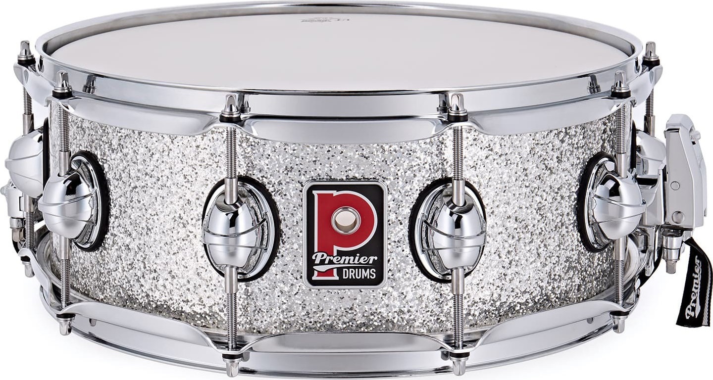 Levně Premier 14" x 5,5" Genista Maple Snare Drum Silver Sparkle