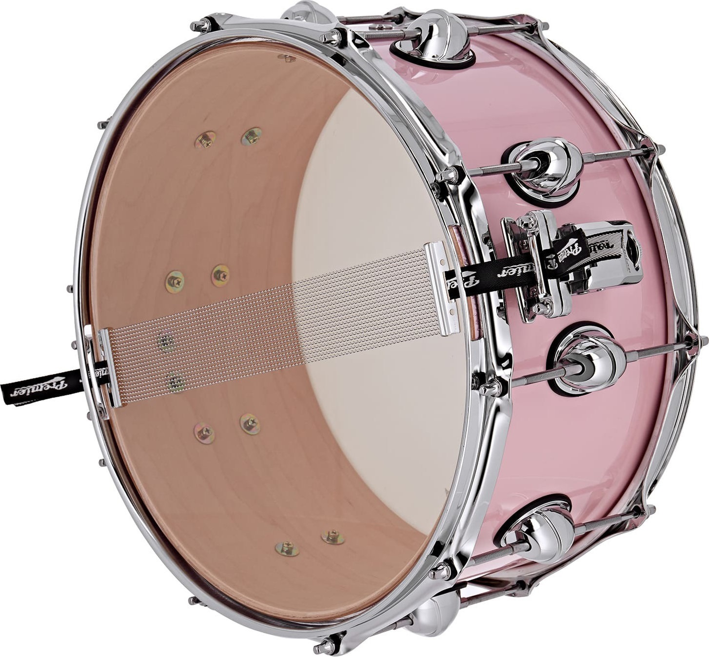 Premier 14" x 7" Genista Maple Snare Drum Pink (obrázek 4)