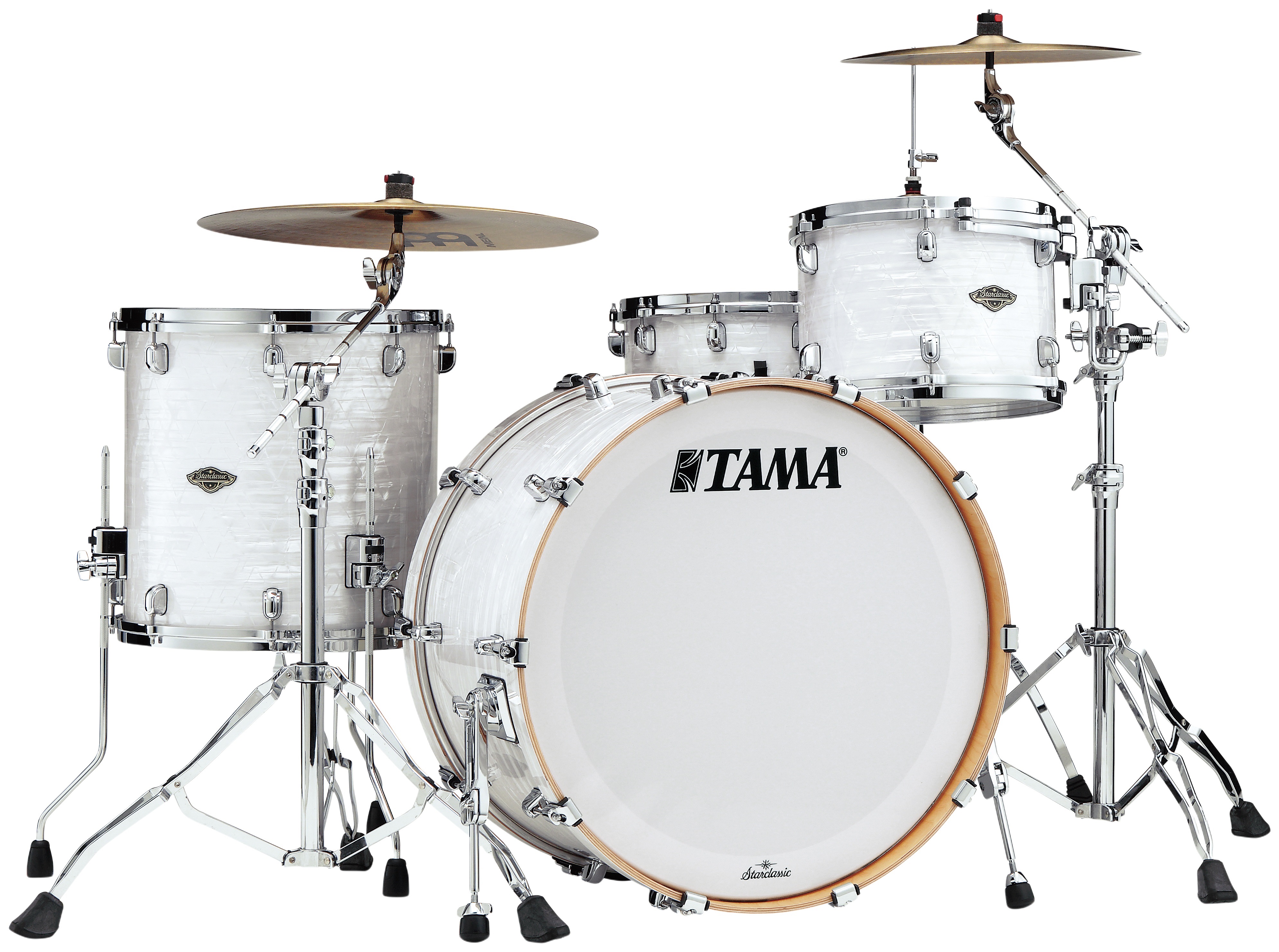 Tama Starclassic Walnut/Birch 3pcs - White Pearl/Chrome HW Rock Set