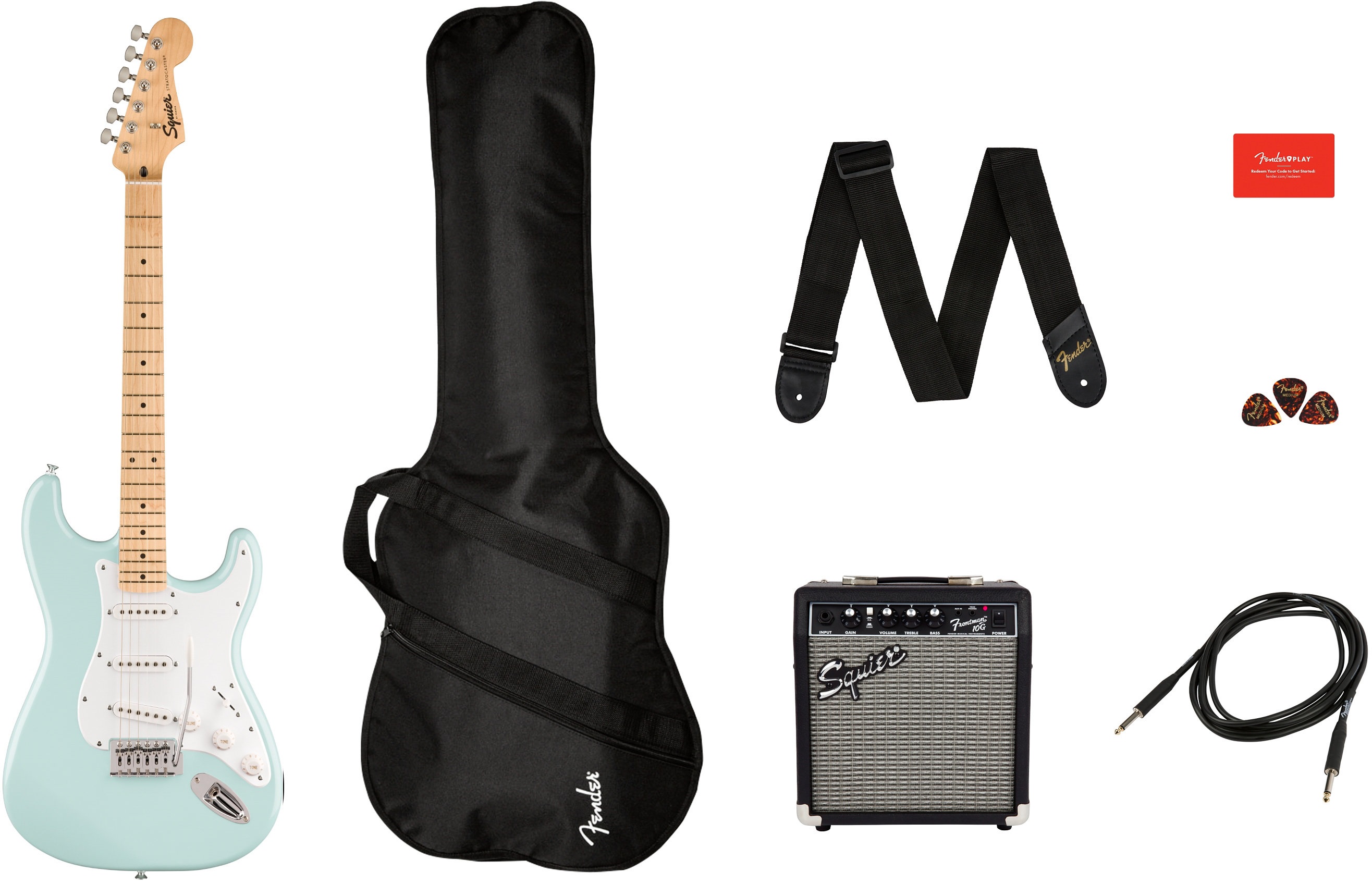 Levně Fender Squier FSR Sonic Stratocaster Pack SNB 10G