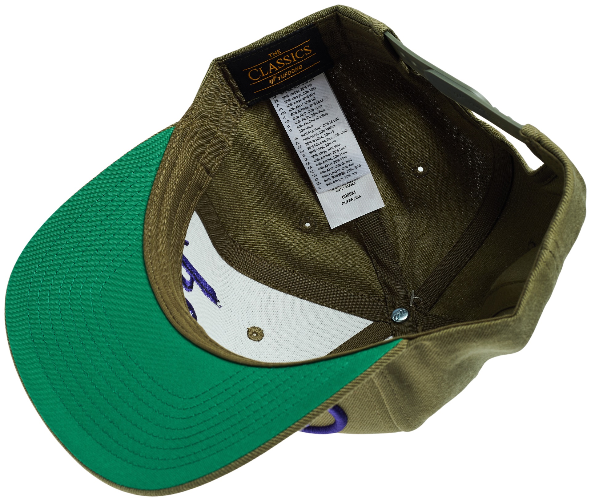 Blond Classic Snapback Olive & Purple (obrázek 4)