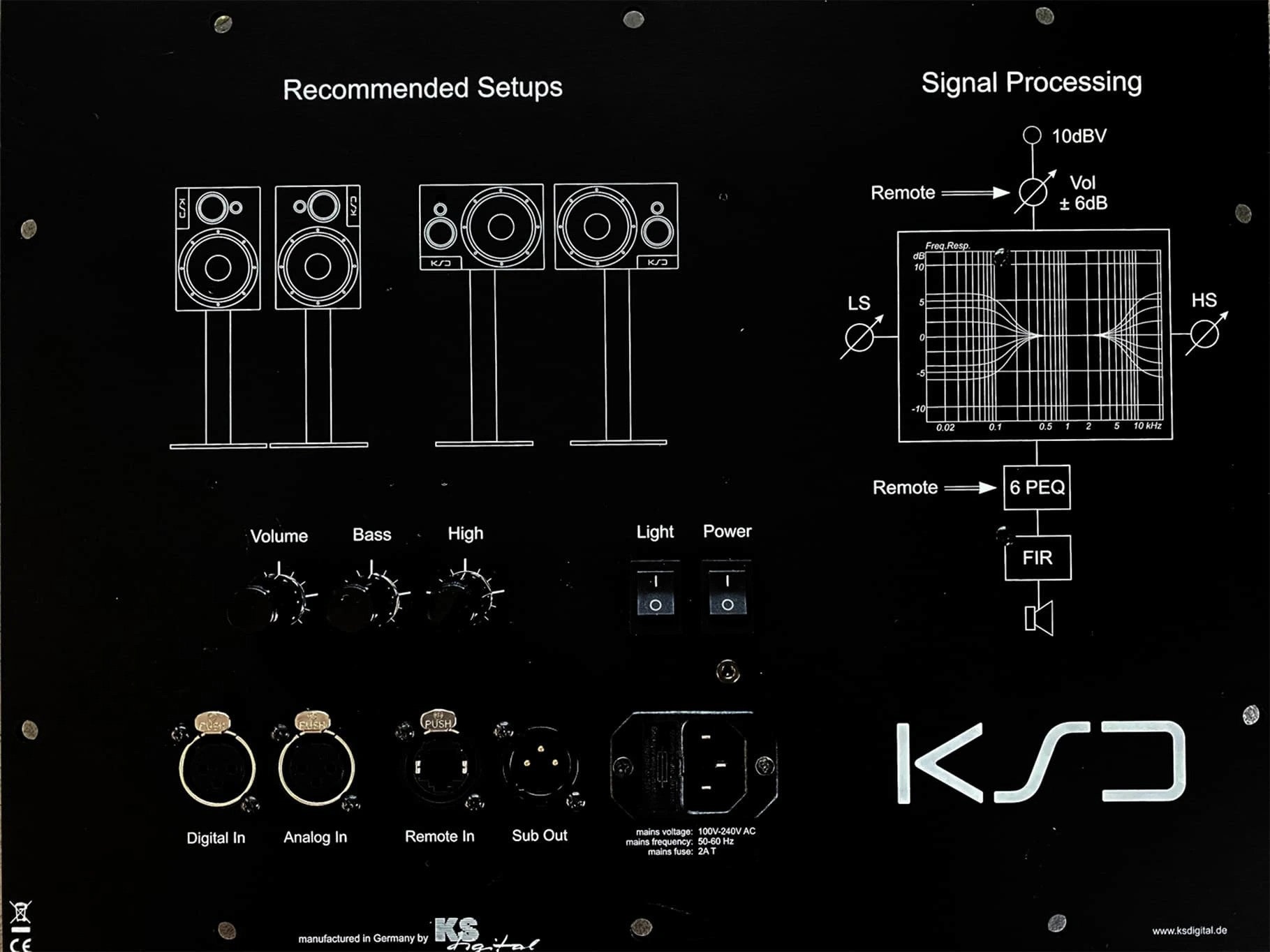 KS Digital A200 mk2 black Left (obrázek 3)