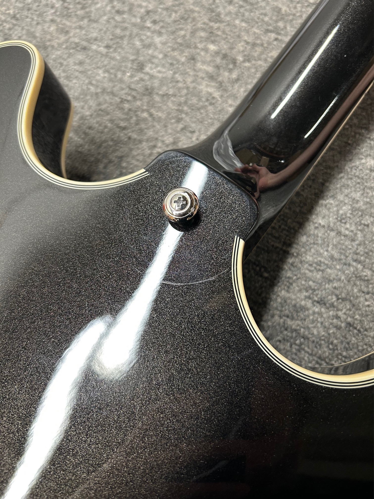 D'Angelico Premier DC Double Cutaway Stop-Bar Tailpie CE Black Flake ( (obrázek 8)