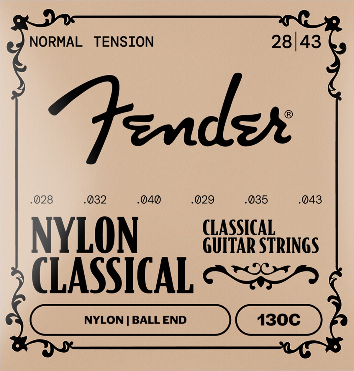 Levně Fender 130C Clear/Silver Ball End