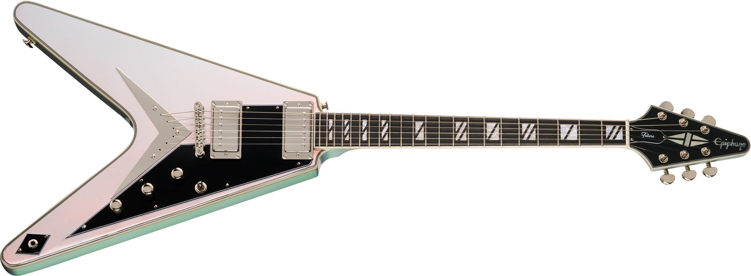 Levně Epiphone Futura Flying V Custom Quicksilver Shift