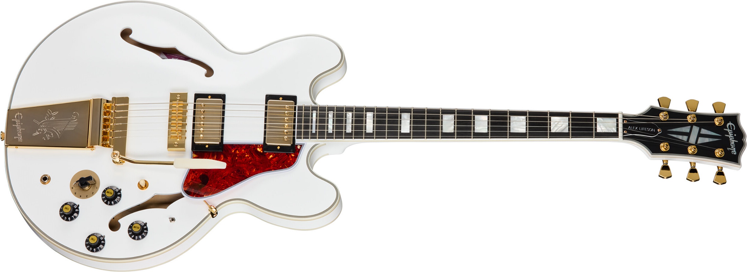 Levně Epiphone IGC Alex Lifeson 1976 ES-355 Reissue Alpine White