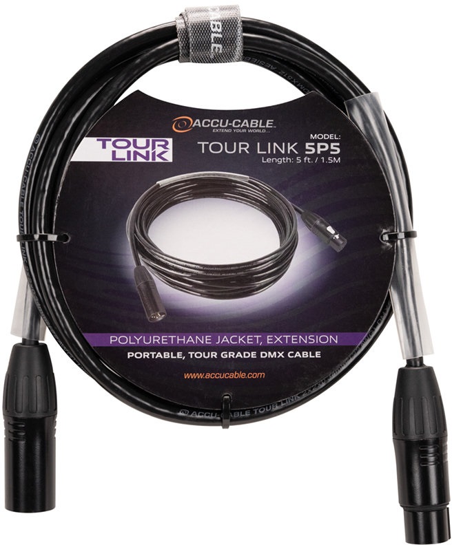 Accu cable Tour Link 5P DMX 1.5m