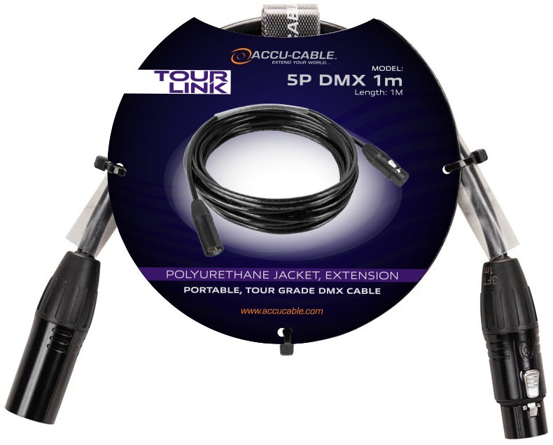 Accu cable Tour Link 5P DMX 1m