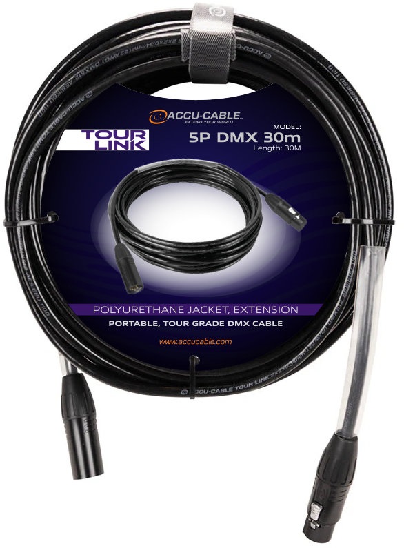Accu cable Tour Link 5P DMX 30m
