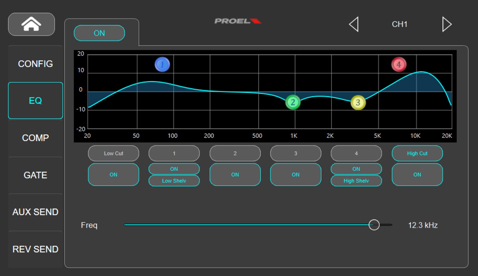 Proel DIGIPAD8 (obrázek 9)