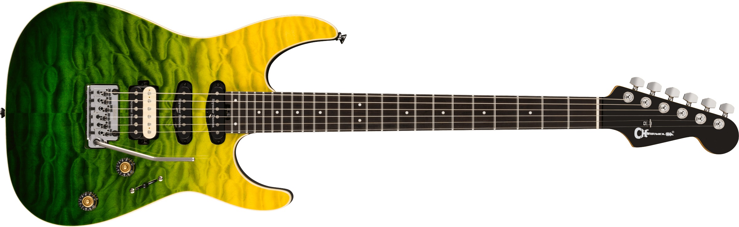 Charvel Pro-Mod Plus Dinky DK24 HSS 2PT EB QM Zombie Fade
