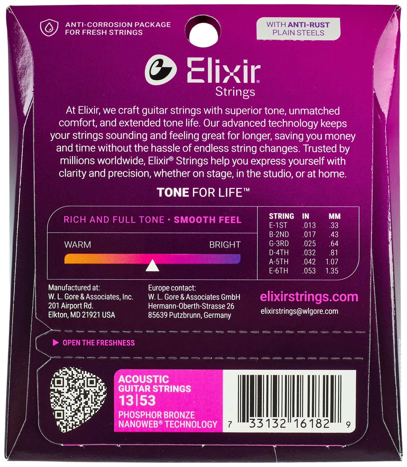 Elixir Nanoweb Phosphor Bronze HD Light (obrázek 2)